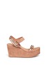 Main View - Click To Enlarge - PEDRO GARCIA  - Dana studded suede wedge sandals