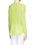 Back View - Click To Enlarge - DIANE VON FURSTENBERG - 'Ivory' ribbed panel cashmere sweater