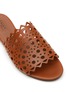 Detail View - Click To Enlarge - ALAÏA - ‘Vienne’ Perforated Strap Leather Slides