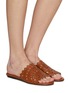 Figure View - Click To Enlarge - ALAÏA - ‘Vienne’ Perforated Strap Leather Slides