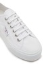 Detail View - Click To Enlarge - ALAÏA - x Superga Low Top Lace Up Canvas Platform Sneakers