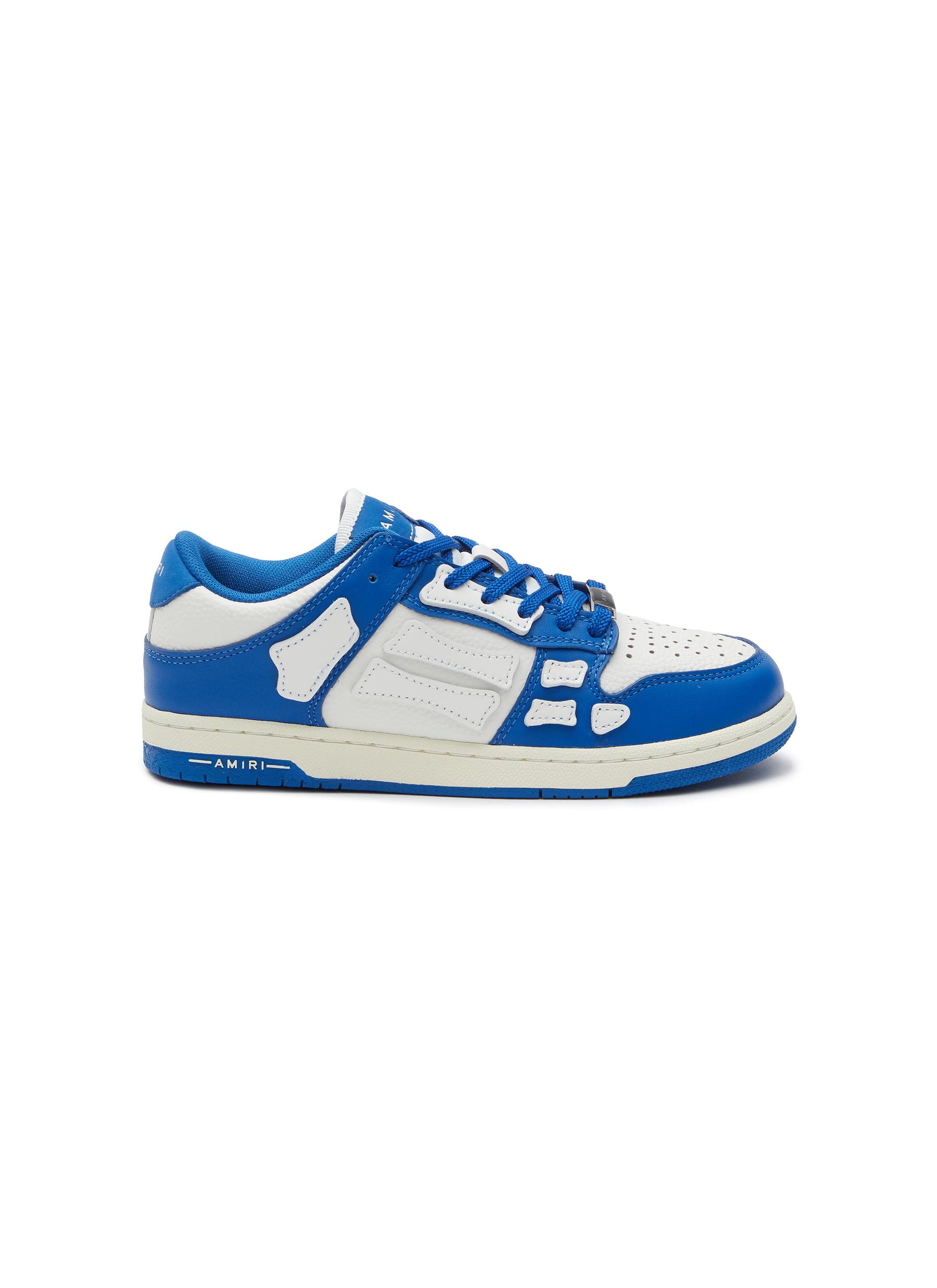 ‘Skel' Kids Low Top Lace Up Leather Sneakers