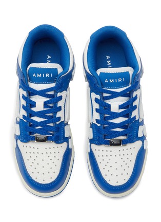 Figure View - Click To Enlarge - AMIRI - ‘Skel’ Kids Low Top Lace Up Leather Sneakers