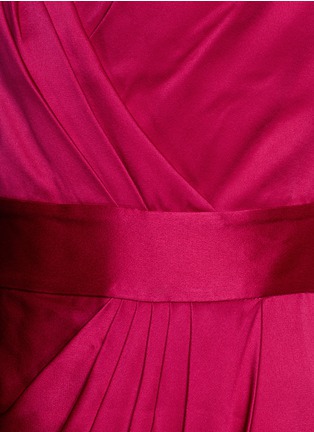 Detail View - Click To Enlarge - ST. JOHN - Liquid crepe faux wrap drape dress