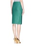 Back View - Click To Enlarge - ST. JOHN - Gilded knit pencil skirt