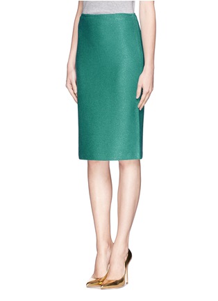 Front View - Click To Enlarge - ST. JOHN - Gilded knit pencil skirt