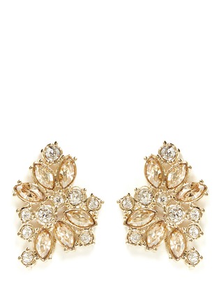 Main View - Click To Enlarge - ST. JOHN - 'Night Bloom' crystal laurel earrings