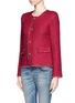 Front View - Click To Enlarge - ST. JOHN - Wool-blend ribbon knit jacket