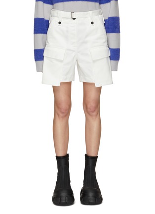 Main View - Click To Enlarge - SACAI - Belted Protruding Pocket Cargo Shorts
