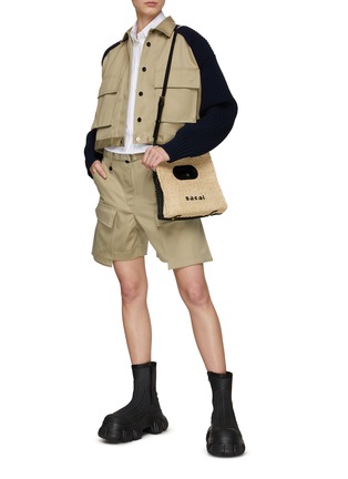 Figure View - Click To Enlarge - SACAI - Belted Protruding Pocket Cargo Shorts