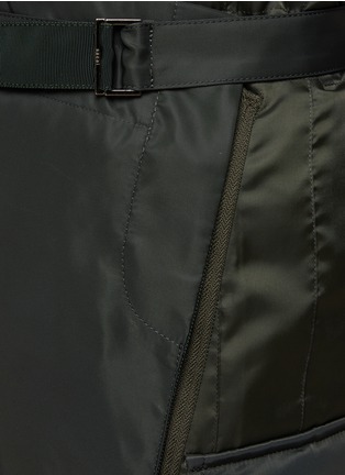  - SACAI - Belted Pleat Detail Twill Midi Skirt