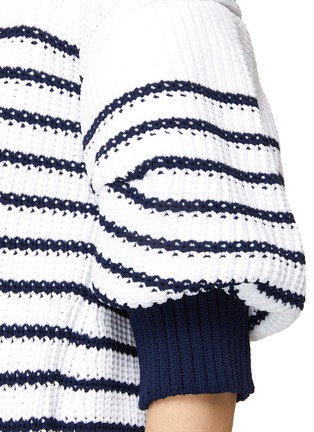  - SACAI - Puff Sleeve Striped Knit Sweater
