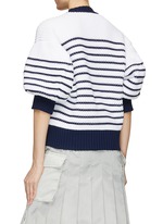 SACAI | Puff Sleeve Striped Knit Sweater | Women | Lane Crawford