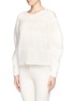 Front View - Click To Enlarge - CHLOÉ - Mohair Angora colourblock sweater
