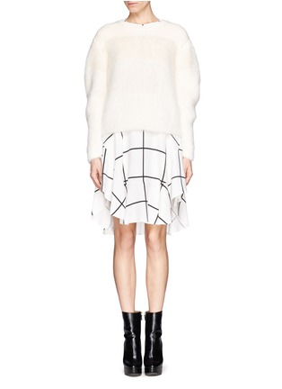 Figure View - Click To Enlarge - CHLOÉ - Mohair Angora colourblock sweater