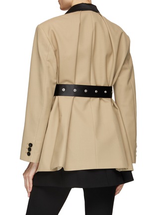 Back View - Click To Enlarge - SACAI - Belted Asymmetric Double Breasted Jacket