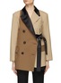 Main View - Click To Enlarge - SACAI - Belted Asymmetric Double Breasted Jacket