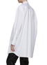 Back View - Click To Enlarge - SACAI - ‘Thomas Mason’ Oversize Logo Embroidered Poplin Cotton Shirt