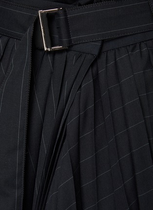  - SACAI - Sheer Pinstripe Pleated Midi Skirt