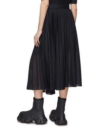 Back View - Click To Enlarge - SACAI - Sheer Pinstripe Pleated Midi Skirt