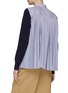 Back View - Click To Enlarge - SACAI - Stripe Pleated Back Panel V-Neck Cardigan