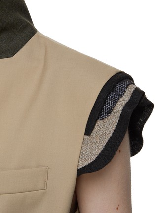  - SACAI - Belted Double Breasted Sleeveless Long Vest