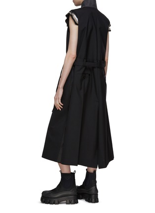 Back View - Click To Enlarge - SACAI - Belted Double Breasted Sleeveless Long Vest