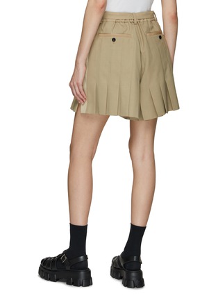 Back View - Click To Enlarge - SACAI - Belted Pleat Detail High Rise Shorts