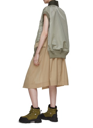Back View - Click To Enlarge - SACAI - High Collar Cap Sleeve Front Zip Vest