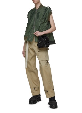 Figure View - Click To Enlarge - SACAI - MA-1 Nylon Panel Front Zip Utility Vest