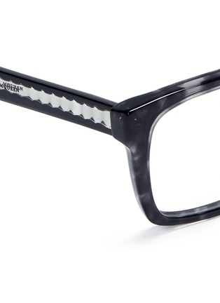 Detail View - Click To Enlarge - ALEXANDER MCQUEEN - Skull stud square optical glasses