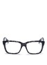 Main View - Click To Enlarge - ALEXANDER MCQUEEN - Skull stud square optical glasses