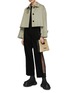 Figure View - Click To Enlarge - SACAI - Pleated Cropped Trench Jacket