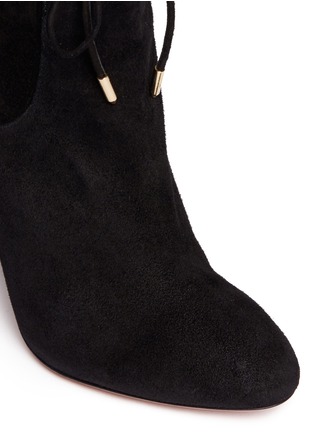 Detail View - Click To Enlarge - AQUAZZURA - 'Olivia' suede fold cuff boots