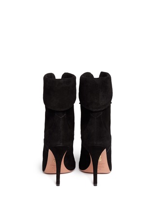 Back View - Click To Enlarge - AQUAZZURA - 'Olivia' suede fold cuff boots