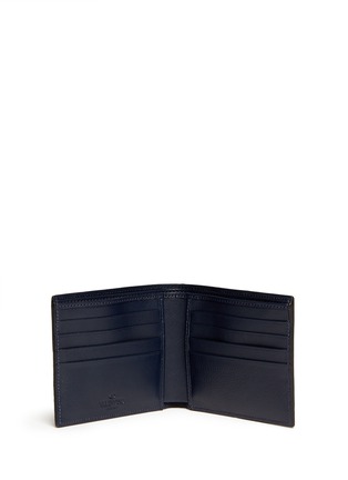 Figure View - Click To Enlarge - VALENTINO GARAVANI - Leather and canvas camouflage billfold wallet
