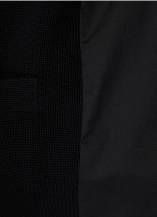  - SACAI - Shirt Back Panel Ribbed Wool Knit Cardigan