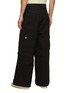 Back View - Click To Enlarge - ANGEL CHEN - CONTRAST STITCH DETACHABLE WIDE LEG CARGO PANTS