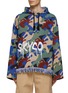 Main View - Click To Enlarge - ANGEL CHEN - TAPESTRY SIDE ZIP PULLOVER HOODIE