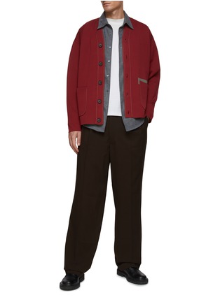 Figure View - Click To Enlarge - TOMORROWLAND - V-NECK BUTTON FRONT MILAN RIB KNIT CARDIGAN