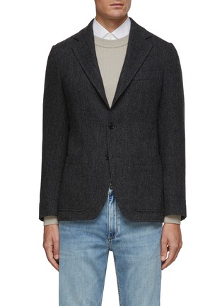 Main View - Click To Enlarge - TOMORROWLAND - SINGLE BREASTED NOTCH LAPEL CUPRA LINED WOOL BLAZER