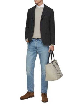 Figure View - Click To Enlarge - TOMORROWLAND - SINGLE BREASTED NOTCH LAPEL CUPRA LINED WOOL BLAZER