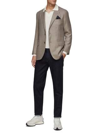 Figure View - Click To Enlarge - TOMORROWLAND - SINGLE BREASTED NOTCH LAPEL WOOL BLEND BLAZER