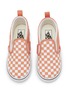 Figure View - Click To Enlarge - VANS - Toddlers Classcic Chequered Canvas Slip On Sneakers