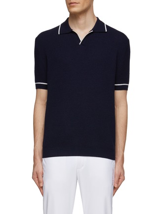 Main View - Click To Enlarge - GOSPHERES - OPEN COLLAR POLO T-SHIRT