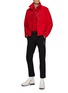 Figure View - Click To Enlarge - GOSPHERES - SHORT SLEEVE RIB KNIT POLO SWEATER