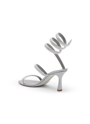  - RENÉ CAOVILLA - ‘Cleo’ 80 Thick Strass Embellished Strap Satin Heeled Sandals