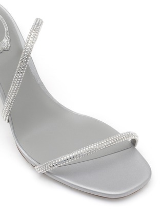 Detail View - Click To Enlarge - RENÉ CAOVILLA - ‘Cleo’ 80 Strass Embellished Satin Heeled Sandals