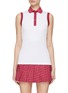 Main View - Click To Enlarge - J.LINDEBERG - ‘LALE’ LOGO PRINT TRIM SLEEVELESS GOLF TOP