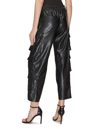 Back View - Click To Enlarge - ALICE & OLIVIA - ‘Luis’ Vegan Leather Cropped Cargo Pants